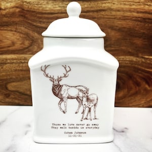 Custom urn for infant, stillborn, or child personalized with name and date