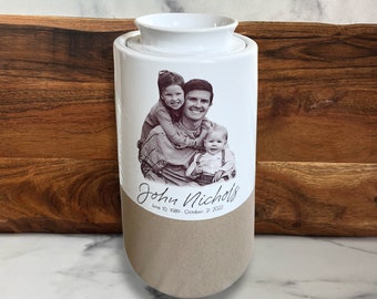 Contemporary Personalized Adult Urn - Unique Memorial Keepsake