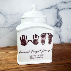 Child Loss Memorial Urn Custom Urn for baby or infant Burial Urn Display Urn for Funeral
