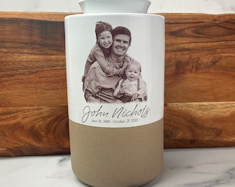 Modern and Personalized Adult Size Urn | Unique Memorial Keepsake