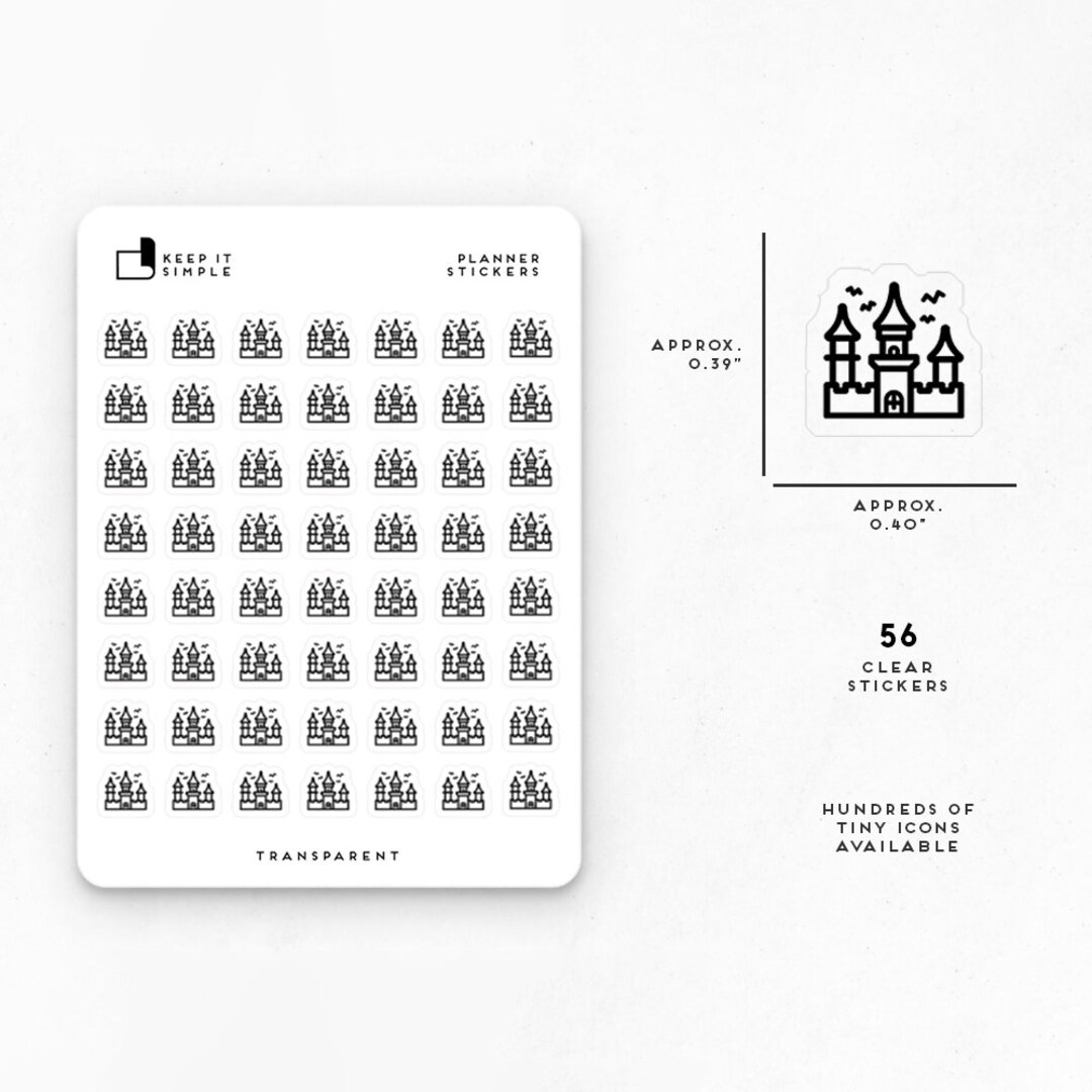 Transparent Haunted Mansion Planner Stickers. Clear Horror Planner ...