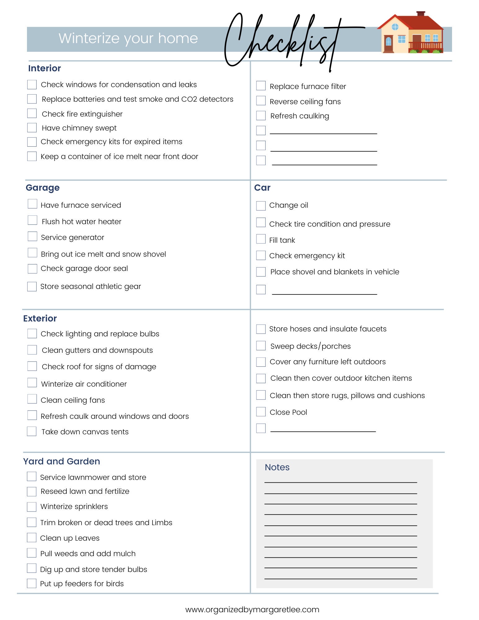 Winterize House Checklist How To Winterize Your Home With This 14