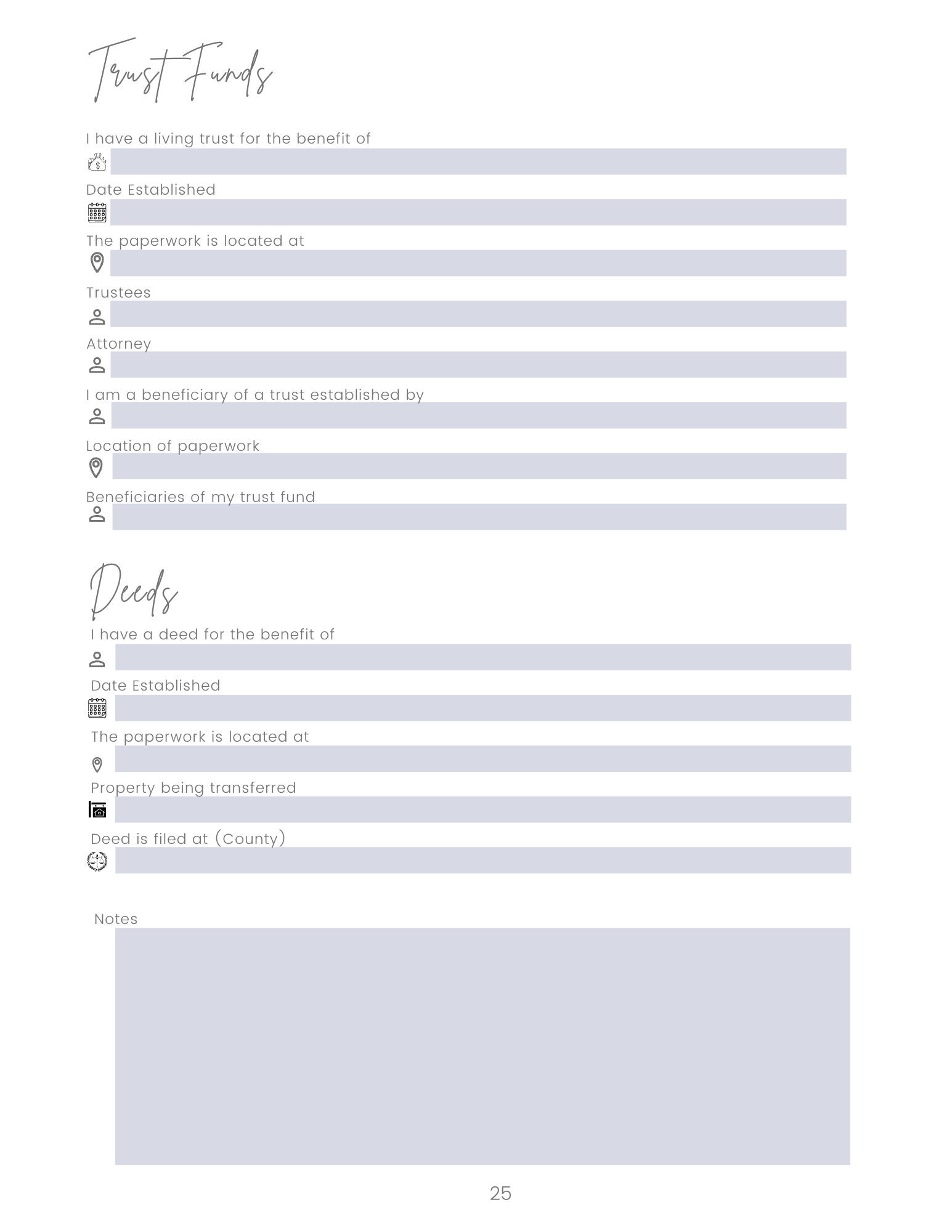 End of Life Planner - Etsy