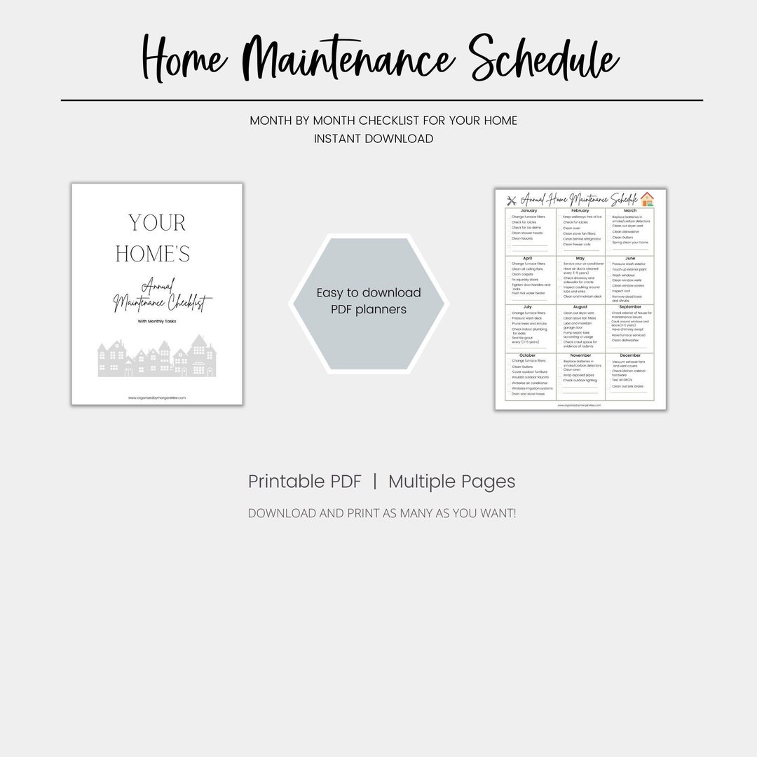 Your Yearly Home Maintenance Checklist - Etsy UK