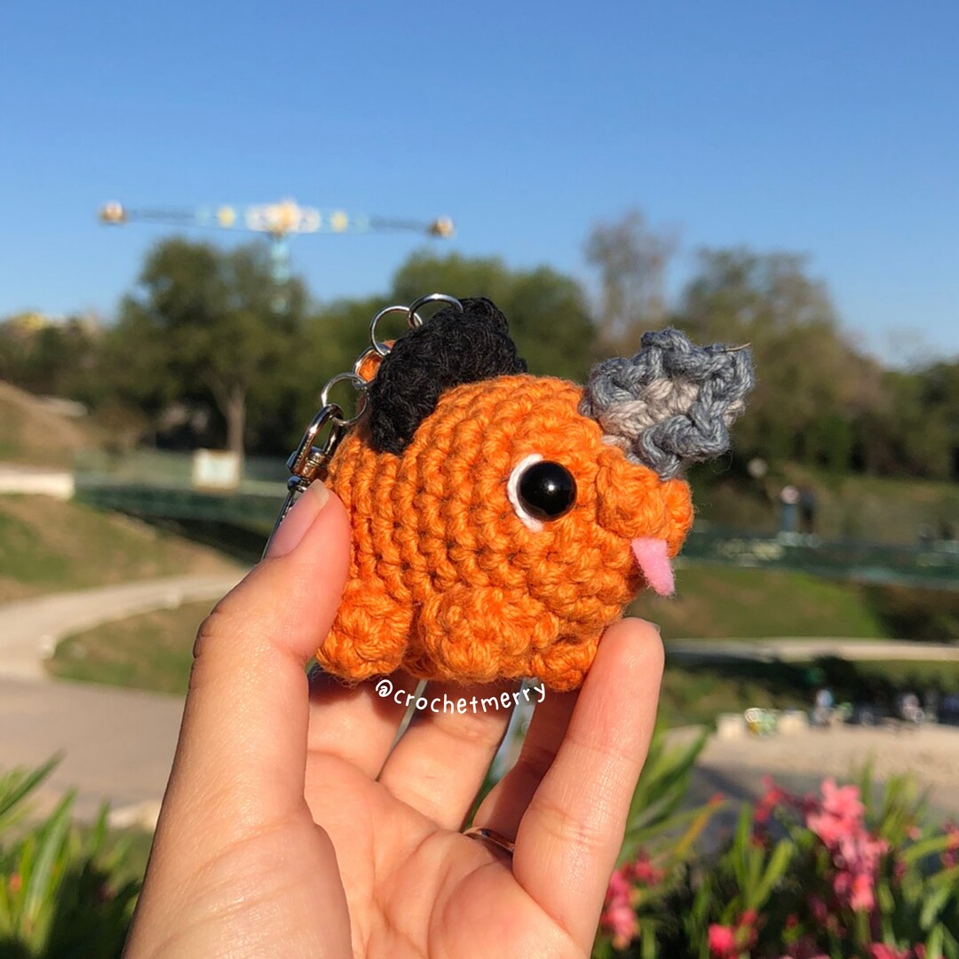 Dog CHAINSAW AMIGURUMI PATTERN Demon Crochet Pattern Orange Demon