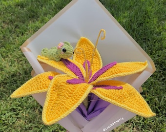 Rapunzel Flower & Pascal PDF PATTERN | Rapunzel Flower + Pascal | English and Spanish