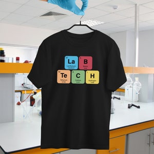 Cute Lab Tech Periodic Table Shirt, Laboratory Science, Chemistry Medical Lab, Stem, PCR gift, Lab partner, MLT, MLS, Lab Technician.