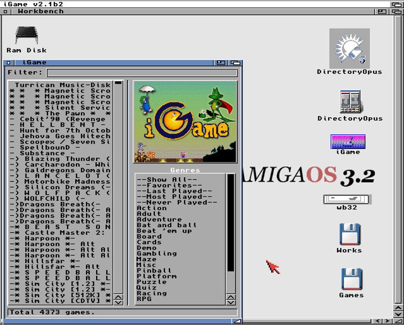 Amiga Whdload Titles LATEST Version for Kickstart 3.2 With Latest WHDLOAD 18.7 and Magicwb