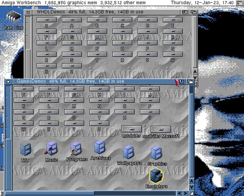 A500 Mini Ultimate OS3.9 Edition With Full WHDLOAD Games Over 3000