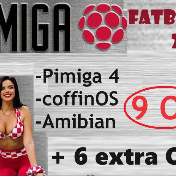 Amiga 256GB FATBOY version for Raspberry Pi 4-400 all-in-one with Pimiga 4, CoffinOS and Amibian, and extra +6 OS