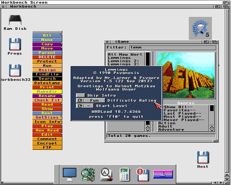 Amiga Whdload Titles LATEST Version for Amiga 3000 Kickstart 3.2.2 With Magicwb download Only