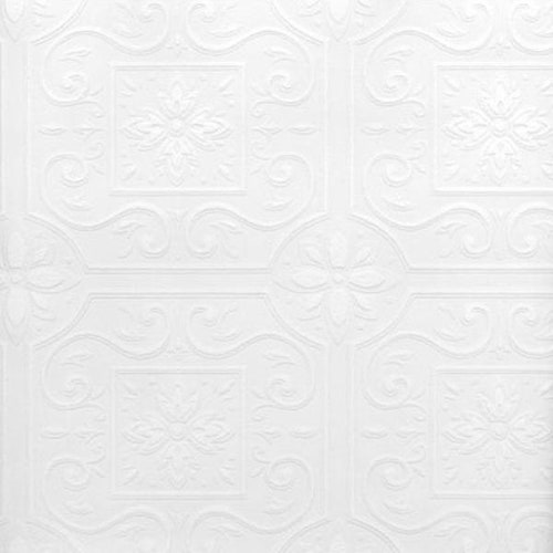 White Textured Tin Ceiling Paintable Wallpaper. 49759001. Etsy