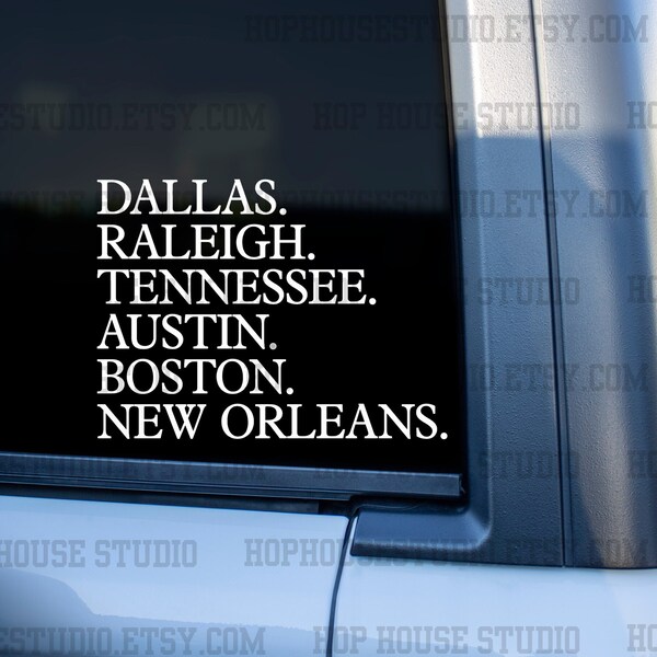Dicked Down in Dallas Car Decal | Trey Lewis Dallas Decal | Funny Dallas Decal | Dallas Raleigh Tennessee Austin Boston New Orleans |
