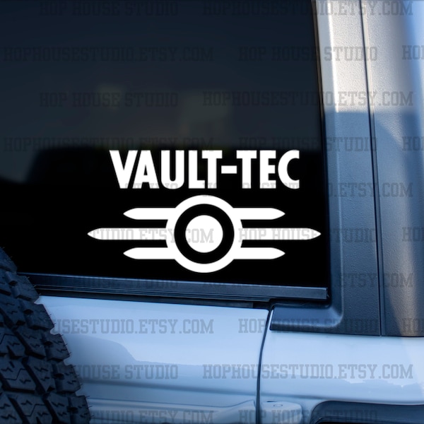 Vault Tec Decal | Fallout Car Decal | Fallout Laptop Decal | Vault Tec Sticker | Video Game Decal | Fallout | Fallout Fanart