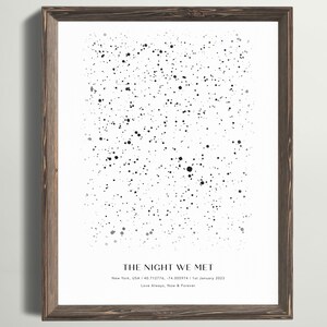 Custom Star Map Print, Night You Were Born, New Baby Gift, Stars The Night Sky, Stars Above Map Poster, Wedding Constellation Print Gift