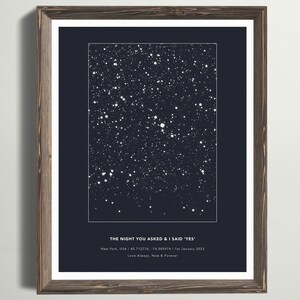 Custom Star Map Print, Night You Were Born, New Baby Gift, Stars The Night Sky, Stars Above Map Poster, Wedding Constellation Print Gift