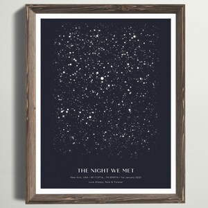 Custom Star Map Print, Night You Were Born, New Baby Gift, Stars The Night Sky, Stars Above Map Poster, Wedding Constellation Print Gift