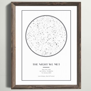 Affiche personnalisée Star Map Poster Night Sky Print of Special Date, Perfect for Anniversary or Wedding Gift, Unique Constellation Art Print Custom