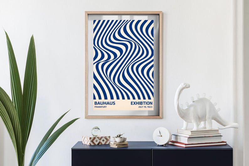 Mid Century Bauhaus Exhibition Art Print Modern Wall Decor for Home ...
