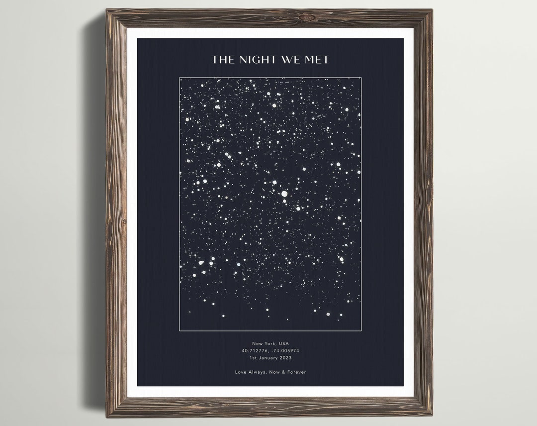 Custom Star Map Print, Night You Were Born, New Baby Gift, Stars the ...