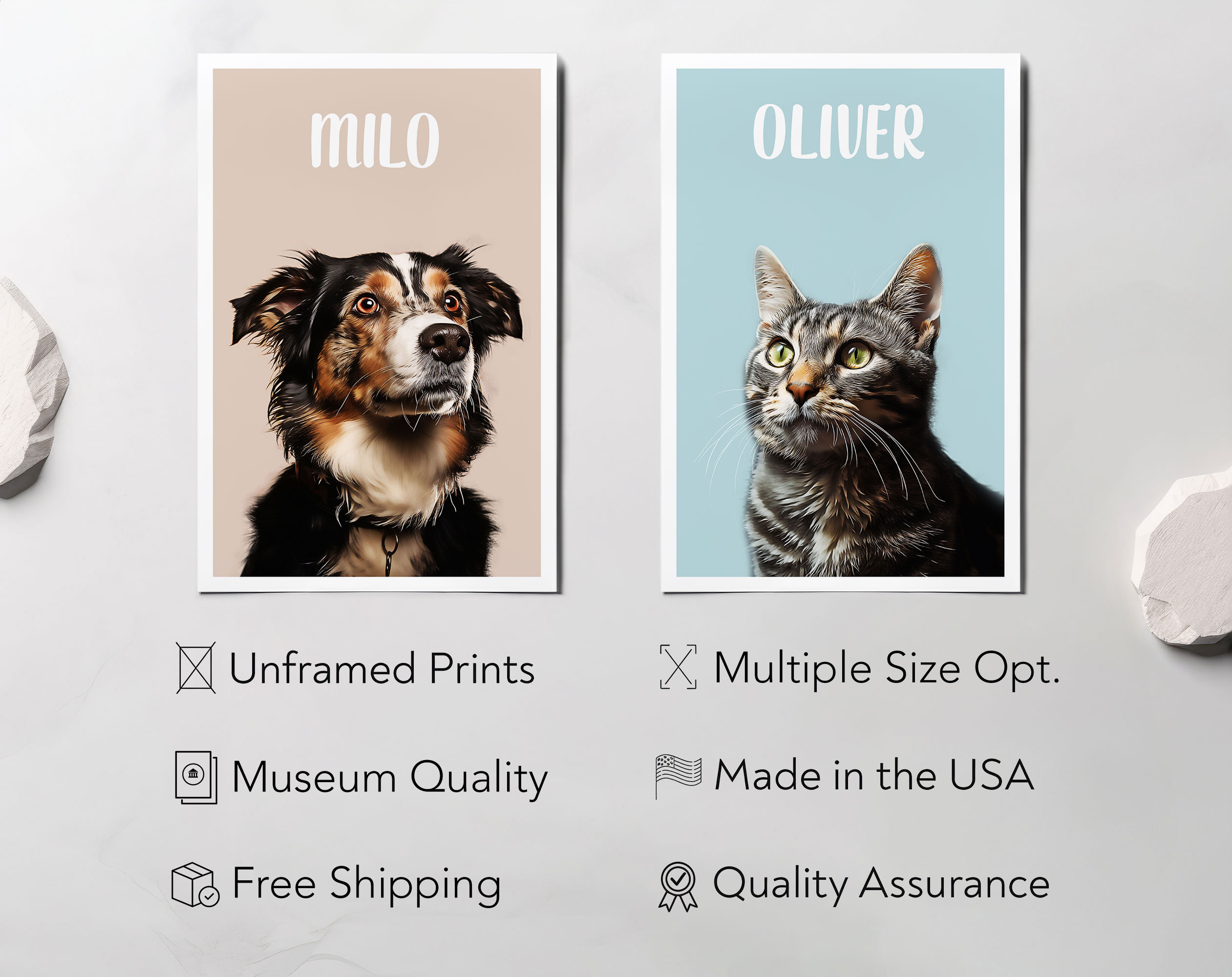 Custom Pet Portraits Using Pet Photo Personalized Digital Dog Portraits