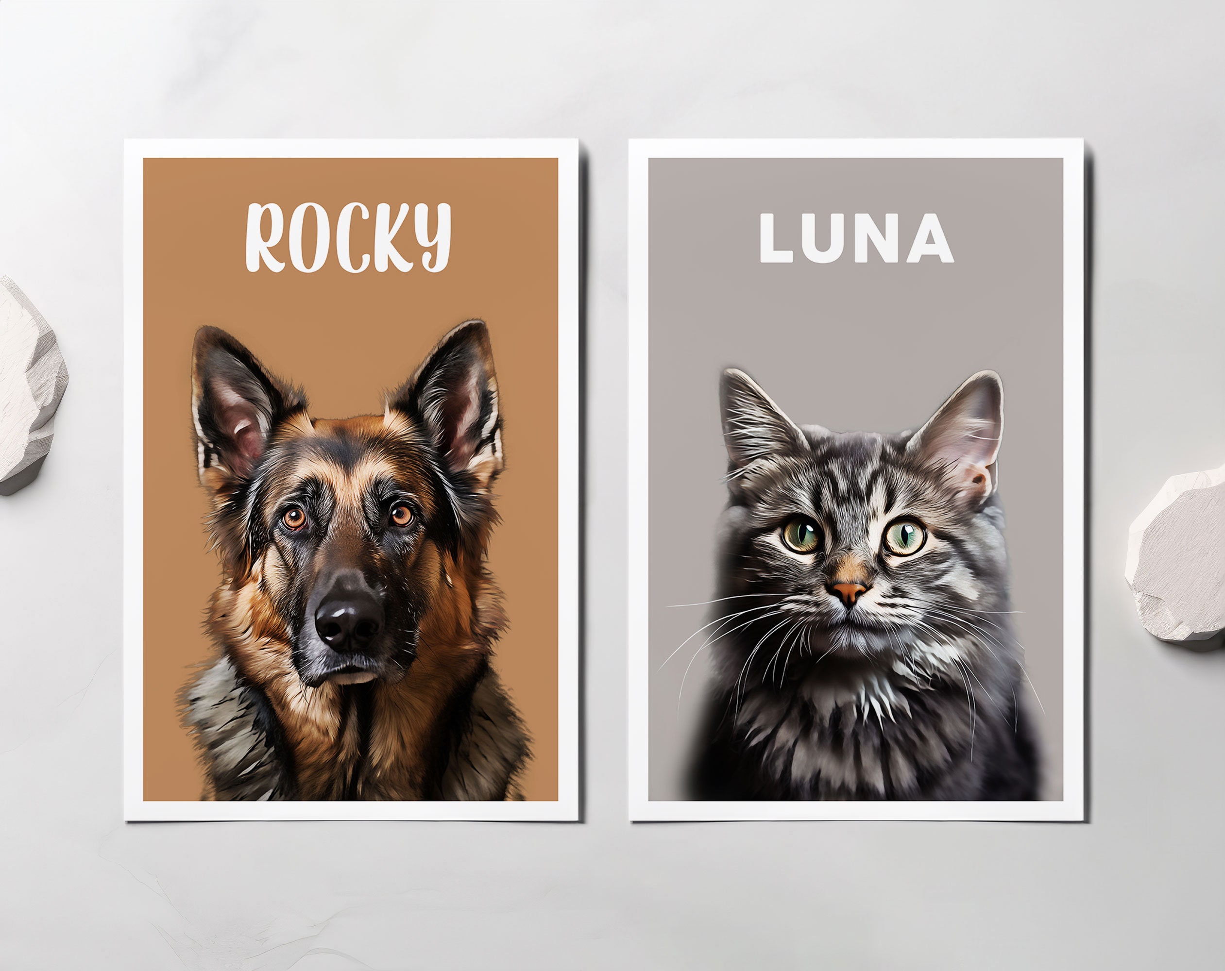 Custom Pet Portraits Using Pet Photo Personalized Digital Dog Portraits