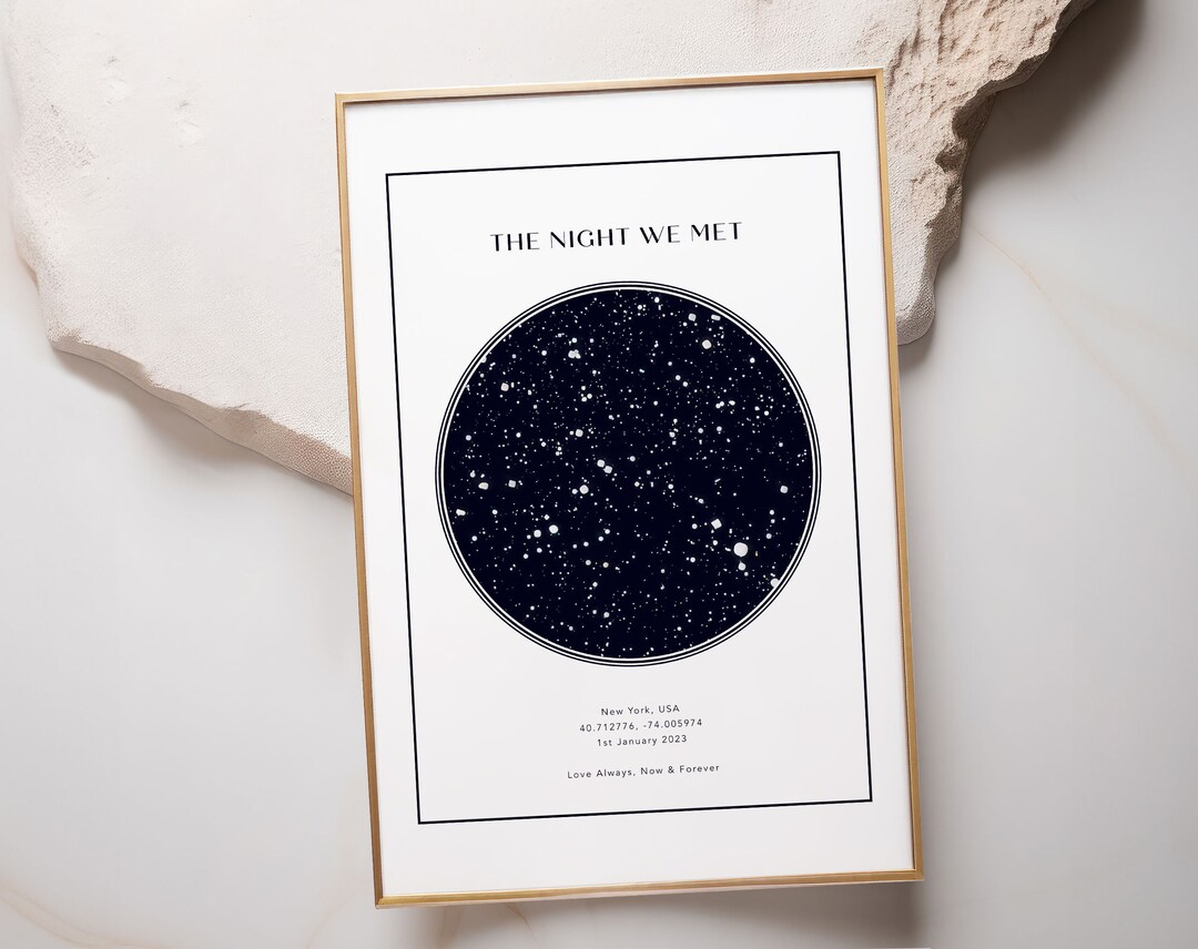 Custom Star Map Print, Night You Were Born, New Baby Gift, Stars the ...