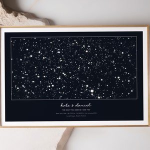 Custom Star Map Print, Night You Were Born, New Baby Gift, Stars The Night Sky, Stars Above Map Poster, Wedding Constellation Print Gift