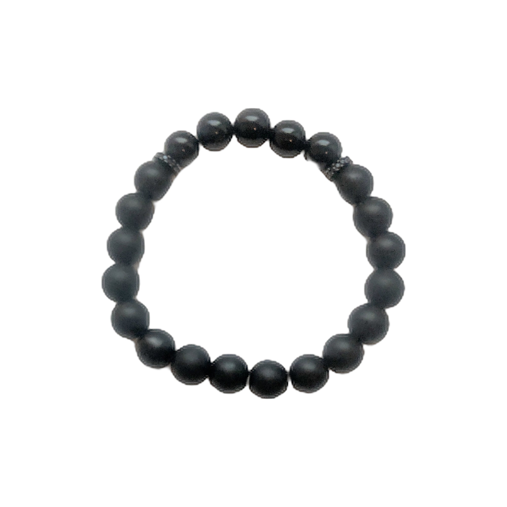 Men's Matte and Glossy Onyx Bracelet Men's Black Onyx Etsy