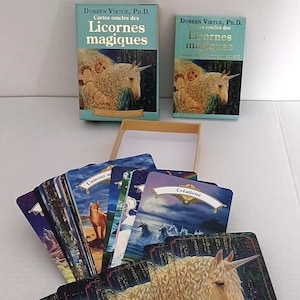Licornes Magiques Oracle Cards & Guide Book Doreen Virtue RARE Tarot
