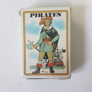 Vintage Pirates et Corsaires Card Deck 1984 Paul Grimaud France  and Guide RARE