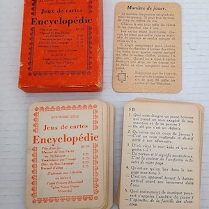 Vintage French Card Game Encyclopedie Jeux de Cartes RARE Quebec Complete