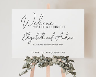 Downloadable Welcome to Wedding Sign | Wedding Welcome Sign Template | Modern Wedding Welcome Sign | Custom  Printable Welcome Sign Wedding