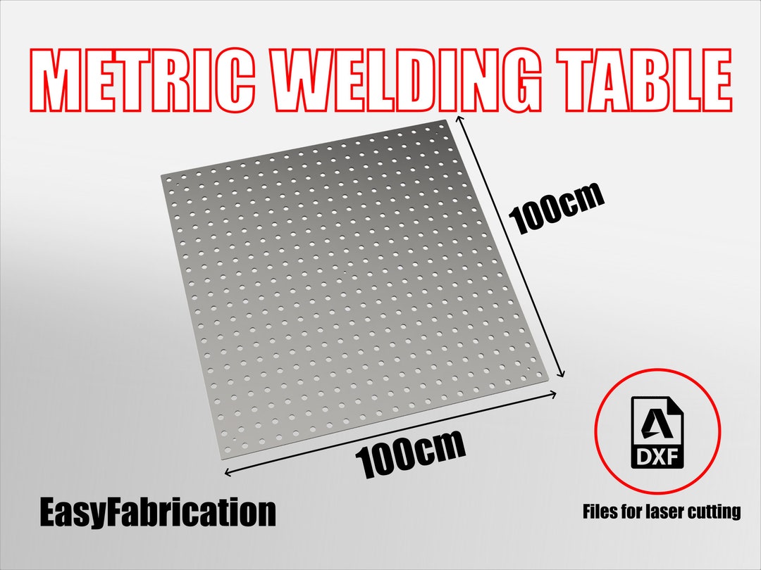 Welding Table Top 100cm 100cm Laser Cut File DXF Cut File Etsy