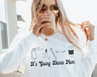 ダンスママへの贈り物 クルーネック ダンスママ Tシャツ ダンスママへの贈り物 レトロ ダンスママ シャツ ダンスママ Tシャツ ダンスママ 長袖 トレンディ ダンスママ