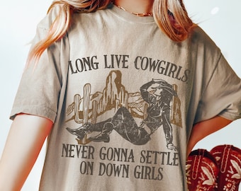 Long Live Cowgirls Comfort Colors Tshirt Camicia Wallen vintage Maglietta da concerto country Maglietta Wallen retrò con grafica occidentale oversize