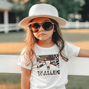 Wallen Kids Tshirt Girls Shirts Bull Skull Trendy Kids Clothes Retro Kids Tshirt Youth Shirt Boho Girls Shirt Kids Graphic Tee Howdy Shirt