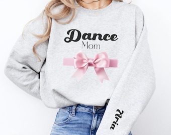 Custom Dance Mamá Sudadera Dance Mamá Camiseta Regalo para Dance Mom Dance Mom Tee Trendy Dance Mom Coquette Sudadera Custom Dancers Nombre