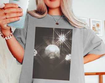 Disco Comfort Colors Tshirt Disco Cowgirl Last Disco Bachelorette Disco Ball Tee Vintage Inspired Tshirt Retro Oversized Shirt Festival Tee