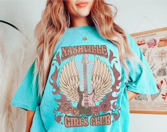 Nashville Tee Tennessee Tee Musik Stadt Shirt Vintage Inspiriert Tshirt Western Grafik Tee Retro Cowboy Shirt Oversized Western Tshirt Kleid
