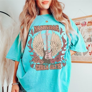 Nashville Tee Tennessee Tee Musik Stadt Shirt Vintage Inspiriert Tshirt Western Grafik Tee Retro Cowboy Shirt Oversized Western Tshirt Kleid