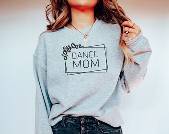 Cheetah Dance Mom Crewneck Sweatshirt, Gift For Dance Mom, Cute Mom Gift, Dance Recital Tshirt, Dance Mama Sweater, Dance Lover