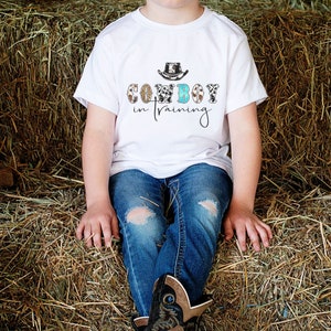 Cowboy in Training Graphic Tee: Western Kids Shirt