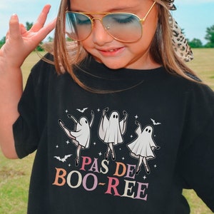 Pas De Boo-ree Ghost Tshirt Cute Ghost Tee Halloween Dance Tshirt Childrens Dance Shirt Little Girls Dance Tshirt Kids Comfort Colors Tee