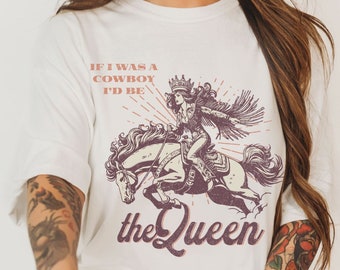 Vintage inspiré cow-girl chemise cowboy rodéo t-shirt western esthétique à la mode graphique t-shirt country concert t-shirt cheval chemise western t-shirt robe