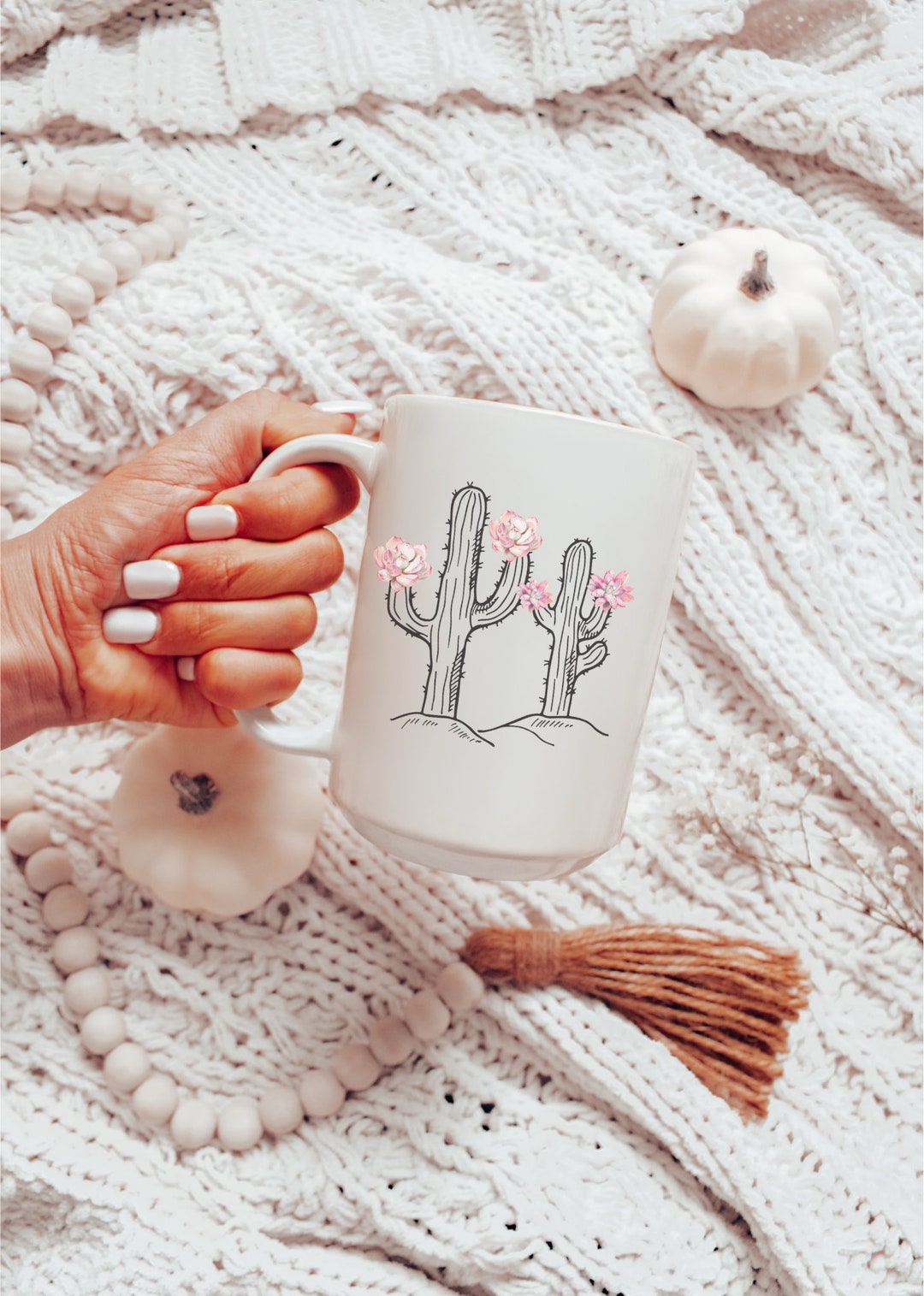 Cactus Bloom 15oz Ceramic Mug Cactus Coffee Cup Cacti Coffee Mug ...