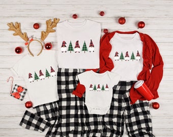 Family Christmas shirts, Matching family shirts, Family PJ shirts, Matching Christmas shirts, gnome, personalized shirt, mom gift, plaid