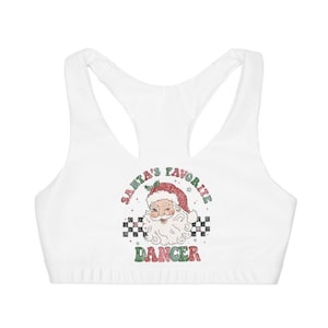 Retro Santas Favorite Dancer Top Cheer And Dancewear Girls Activewear Dance Convention Christmas Leotard Dance Outfit Girls Athletic Wear