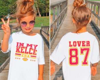 Swift And Kelce Era Comfort Colors Tshirt Vintage Swift Tshirt Loving Him Was Red Shirt Kelce Eras Tour Shirt Kids Swift Tshirt Trendy Kids