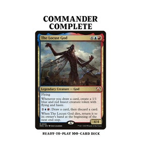 mtg god deck commander The Locust God CARD DRAW TOKENS IZZET Magic MTG Custom Commander Deck